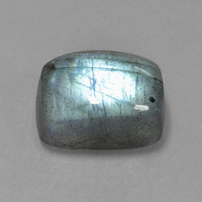 9.96 ct Blue Labradorite Stone, Natural Labradorite in Cushion Cabochon Shape for Sale