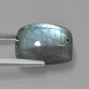 Labradorite Gemstone in 14 x 10 mm (calibrated) Size for Sale, Labradorite Stone in Gray Blue Sheen Color
