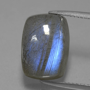 9.80 ct Blue Labradorite Gemstone, Labradorite Gem in Cushion Cabochon Shape for Sale.
