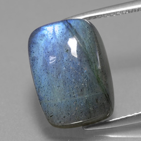 10.38 ct Blue Labradorite Gemstone, Labradorite Gem in Cushion Cabochon Shape for Sale.