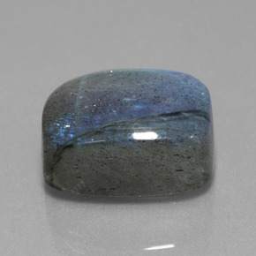 10.38 ct Blue Labradorite Stone, Natural Labradorite in Cushion Cabochon Shape for Sale
