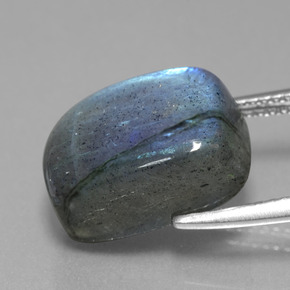 Labradorite Gemstone in 14 x 10 mm (calibrated) Size for Sale, Labradorite Stone in Gray Blue Sheen Color