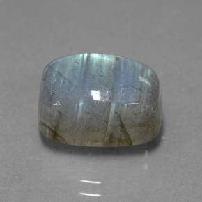 9.30 ct Blue Labradorite Stone, Natural Labradorite in Cushion Cabochon Shape for Sale