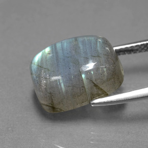Labradorite Gemstone in 14 x 10 mm (calibrated) Size for Sale, Labradorite Stone in Gray Blue Sheen Color