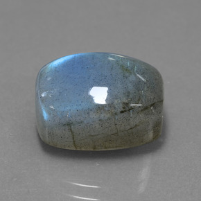 10.87 ct Blue Labradorite Stone, Natural Labradorite in Cushion Cabochon Shape for Sale