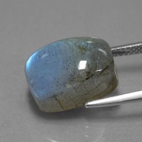 Labradorite Gemstone in 14 x 10 mm (calibrated) Size for Sale, Labradorite Stone in Gray Blue Sheen Color