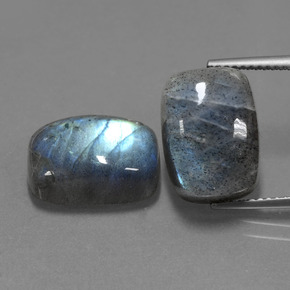 16.09 ct Blue Labradorite Gemstone, Labradorite Gem in Cushion Cabochon Shape for Sale.