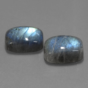 16.09 ct Blue Labradorite Stone, Natural Labradorite in Cushion Cabochon Shape for Sale