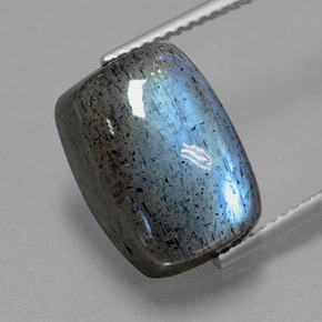 10.49 ct Blue Labradorite Gemstone, Labradorite Gem in Cushion Cabochon Shape for Sale.