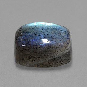 10.49 ct Blue Labradorite Stone, Natural Labradorite in Cushion Cabochon Shape for Sale