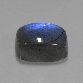 9.02 ct Blue Labradorite Stone, Natural Labradorite in Cushion Cabochon Shape for Sale