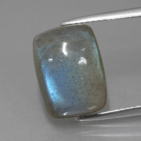 7.88 ct Blue Labradorite Gemstone, Labradorite Gem in Cushion Cabochon Shape for Sale.