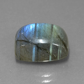 9.03 ct Blue Labradorite Stone, Natural Labradorite in Cushion Cabochon Shape for Sale
