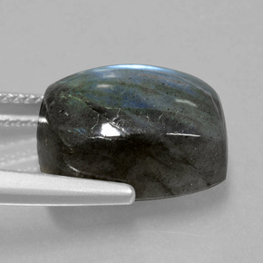 Labradorite Gemstone in 14 x 10 mm (calibrated) Size for Sale, Labradorite Stone in Gray Blue Sheen Color