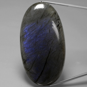 135.49 ct Blue Labradorite Gemstone, Labradorite Gem in Oval Cabochon Shape for Sale.