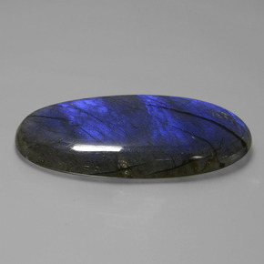 135.49 ct Blue Labradorite Stone, Natural Labradorite in Oval Cabochon Shape for Sale