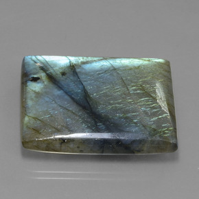 80.74 ct Blue Labradorite Stone, Natural Labradorite in Baguette Cabochon Shape for Sale