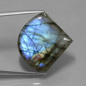 28.32 ct Blue Labradorite Gemstone, Labradorite Gem in Fancy Cabochon Shape for Sale.
