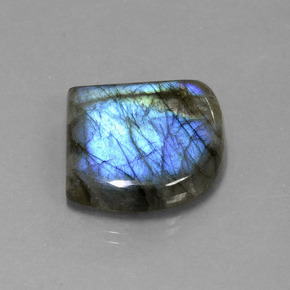 28.32 ct Blue Labradorite Stone, Natural Labradorite in Fancy Cabochon Shape for Sale