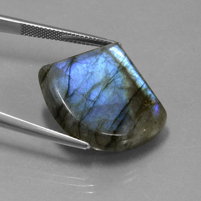Labradorite Gemstone in 26.4 x 24.5 mm Size for Sale, Labradorite Stone in Gray Blue Sheen Color