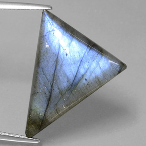 18.46 ct Blue Labradorite Gemstone, Labradorite Gem in Trillion Cabochon Shape for Sale.