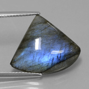 10.87 ct Blue Labradorite Gemstone, Labradorite Gem in Fancy Cabochon Shape for Sale.