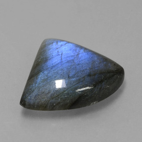 10.87 ct Blue Labradorite Stone, Natural Labradorite in Fancy Cabochon Shape for Sale
