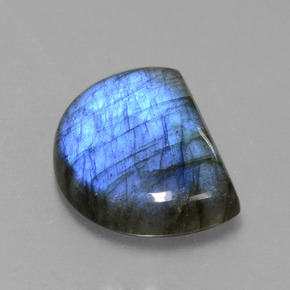 12.78 ct Blue Labradorite Stone, Natural Labradorite in Fancy Cabochon Shape for Sale