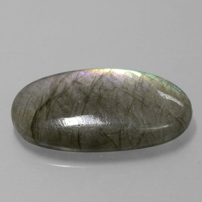 18.41 ct Blue Labradorite Stone, Natural Labradorite in Oval Cabochon Shape for Sale