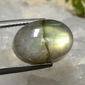 8.48 ct Multicolor Labradorite Stone, Natural Labradorite in Oval Cabochon Shape for Sale