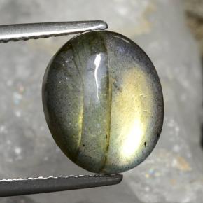 5ct Oval Cabochon Gray Blue Sheen Labradorite for sale thumb image of 5ct Oval Cabochon Gray Blue Sheen Labradorite (ID: 469766)