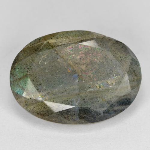 Multicolor Labradorite Gem - 11.2ct Oval Facet (ID: 473105)