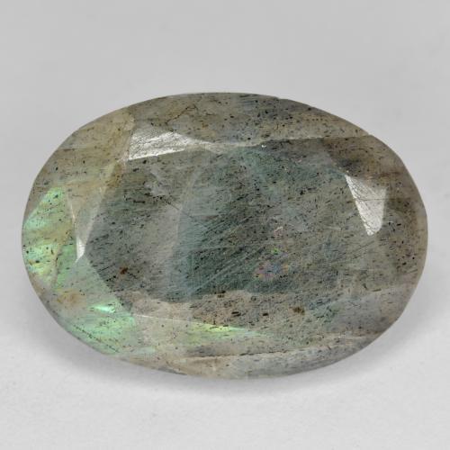 Multicolore Labradorite Gem - 12.1ct Ovale sfaccettato (ID: 473111)