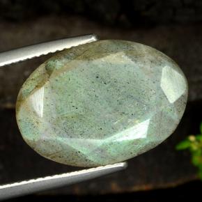 Многоцветный Лабрадорит Камень - 10.4ct Фасетный Овал (ID: 473112)