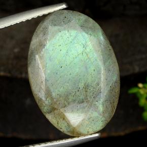 10.36 ct Multicolor Labradorite Stone, Natural Labradorite in Oval Facet Shape for Sale