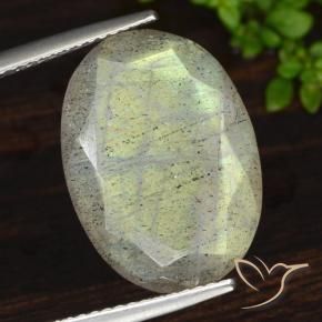 11.50 ct Multicolor Labradorite Stone, Natural Labradorite in Oval Facet Shape for Sale