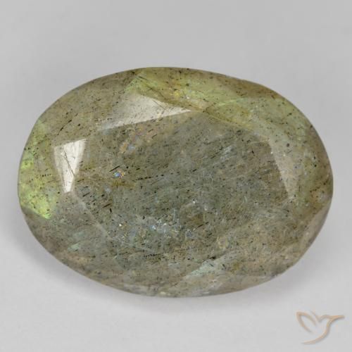11.84ct Natural Multicolor Labradorite, Oval, Translucent