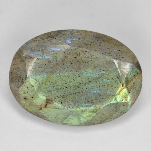 Mehrfarbig Labradorit Edelstein - 10.4ct Oval facettiert (ID: 473423)