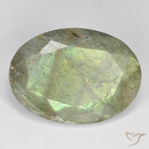 10.67 ct Multicolor Labradorite Stone, Natural Labradorite in Oval Facet Shape for Sale