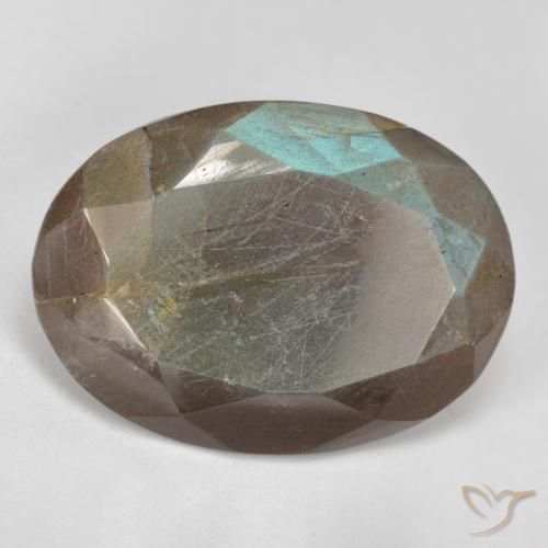 10.16 ct Multicolor Labradorite Stone, Natural Labradorite in Oval Facet Shape for Sale