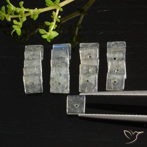 6.37ctw Natural Multicolor Labradorite, Square, Translucent