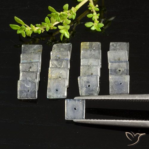 6.89ctw Natural Multicolor Labradorite, Square, Translucent