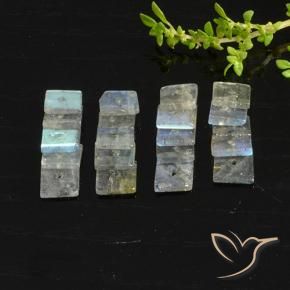 Labradorite Gemstones in 5 x 5 mm (calibrated) Size for Sale, Labradorite Stones in Multicolor Color