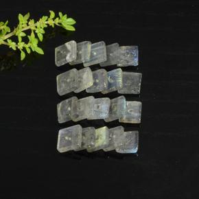 8.86 ctw Multicolor Labradorite Stones, Natural Labradorite in Square with Hole Shape for Sale