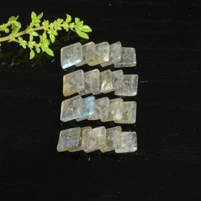 7.92 ctw Multicolor Labradorite Stones, Natural Labradorite in Square with Hole Shape for Sale