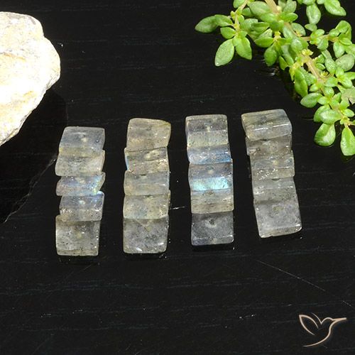 7.48ctw Natural Multicolor Labradorite, Square, Translucent
