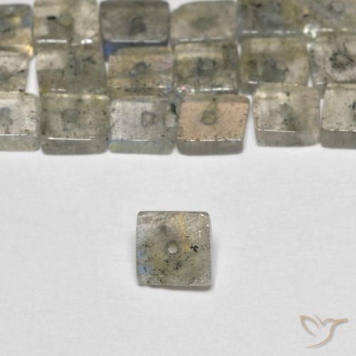 6.23ctw Natural Multicolor Labradorite, Square, Transparent