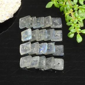 4.94 ctw Multicolor Labradorite Stones, Natural Labradorite in Square with Hole Shape for Sale