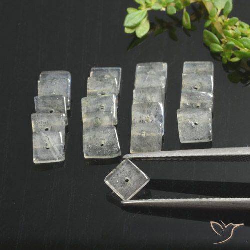 5.89ctw Natural Multicolor Labradorite, Square, Translucent