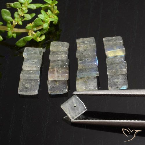 6.78ctw Natural Multicolor Labradorite, Square, Transparent